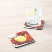 "Rambutan Fruit" Cute Photo. Buy Now コースター (右側)