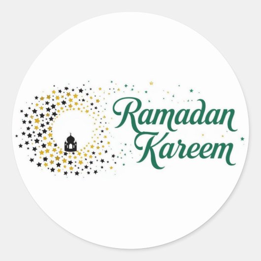 Ramdan Kareem Holiday  ラウンドシール (正面)