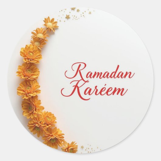 Ramdan Kareem Holiday  ラウンドシール (正面)