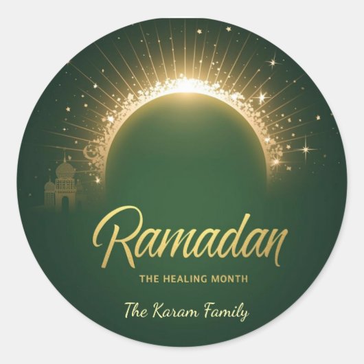 Ramdan Kareem Holiday  ラウンドシール (正面)