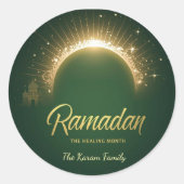 Ramdan Kareem Holiday  Card ラウンドシール (正面)