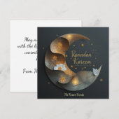 Ramdan Kareem Personalized  Hilal Elegant Card シーズンカード (正面/裏面)