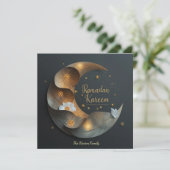 Ramdan Kareem Personalized Hilal Elegant Card シーズンカード (スタンド正面)