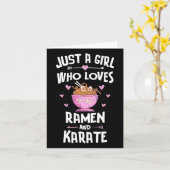 Ramen And Karate Gift Girls Women  カード (黄色い花)