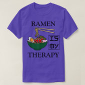 Ramen as Therapy Ironic Saying Ramen Noodles  Tシャツ (デザイン正面)
