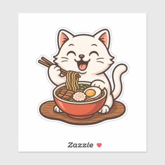 Ramen Cat シール (シート)