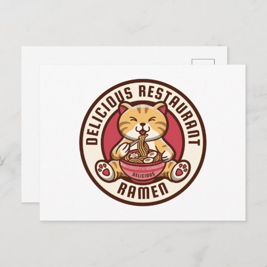 Ramen Cat  ポストカード (正面/裏面)