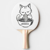 Ramen Cat – Awesome Kawaii Anime Personalized 卓球ラケット (正面)