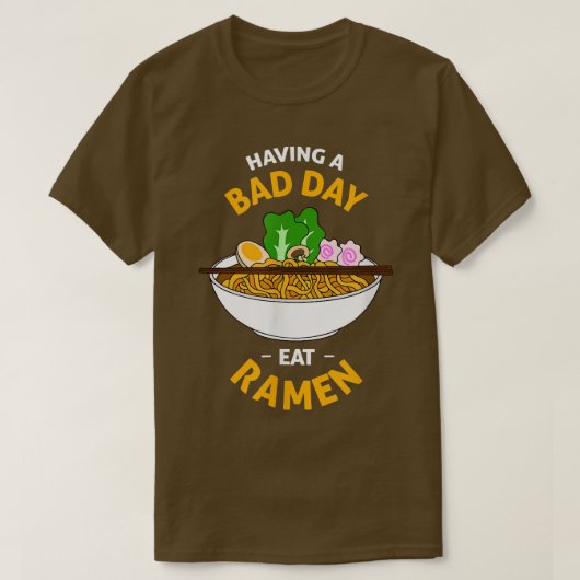 Ramen cures Bad Day Delicious Pasta Tシャツ (デザイン正面)
