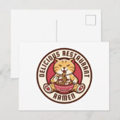 Ramen cute Cat ポストカード (正面/裏面)