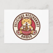 Ramen cute Cat ポストカード (正面)