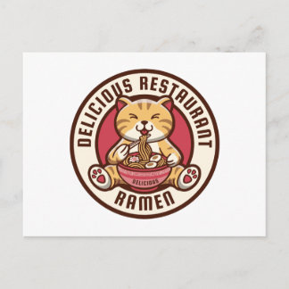 Ramen cute Cat ポストカード