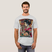 Ramen & Geisha - Ukiyo-e Style Art" Tシャツ (正面フル)