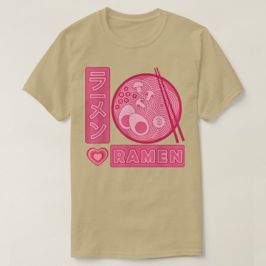 Ramen Girl Loves Anime Ramen Japanese  Tシャツ (デザイン正面)