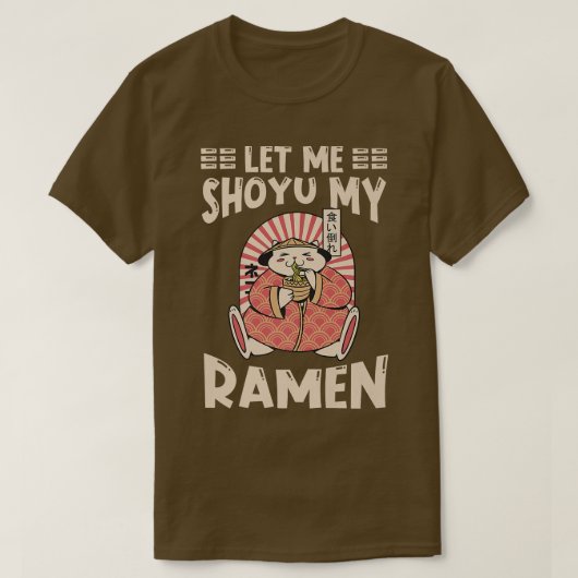 Ramen Japan Kawaii Noodle Bowl Pun Shoyu Cat 999 Tシャツ (デザイン正面)