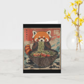 Ramen Japanese Graphic Tees Red Panda Anime Shirts カード (黄色い花)