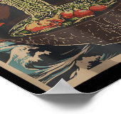 Ramen Japanese Graphic Tees Red Panda Anime Shirts ポスター (角)