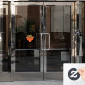 Ramen/Japanese Restaurant White Modern Business ウィンドウサイン (オフィスドア)