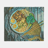 Ramen lover gift フリースブランケット (正面(横))