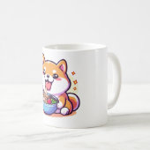 Ramen-Loving Cat Mug – Kawaii Food & Feline Art コーヒーマグカップ (正面右)
