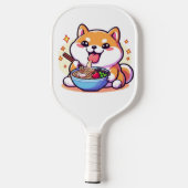 Ramen-Loving Cat Pickleball Paddle – Kawaii Sports ピックルボールラケット (裏面)