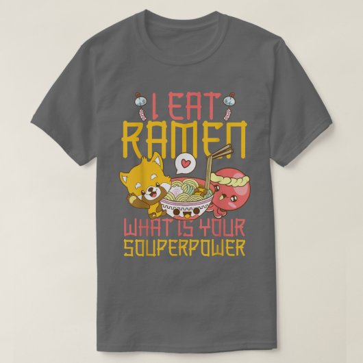 Ramen Noodle Bowl Love Japanese Kawaii Pun I Eat R Tシャツ (デザイン正面)