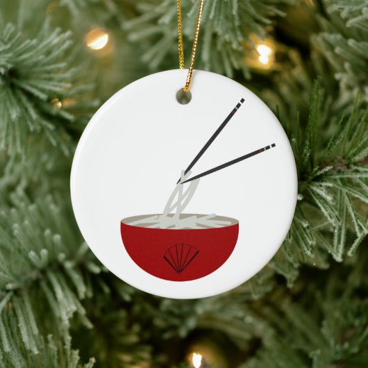 Ramen Noodles Asian Bowl Party セラミックオーナメント (ツリー)