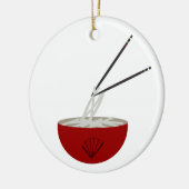 Ramen Noodles Asian Bowl Party セラミックオーナメント (左)