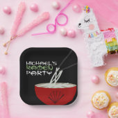 Ramen Noodles Asian Bowl Party ペーパープレート (パーティー)