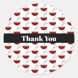 Ramen Noodles Asian Bowl Party ラウンドシール