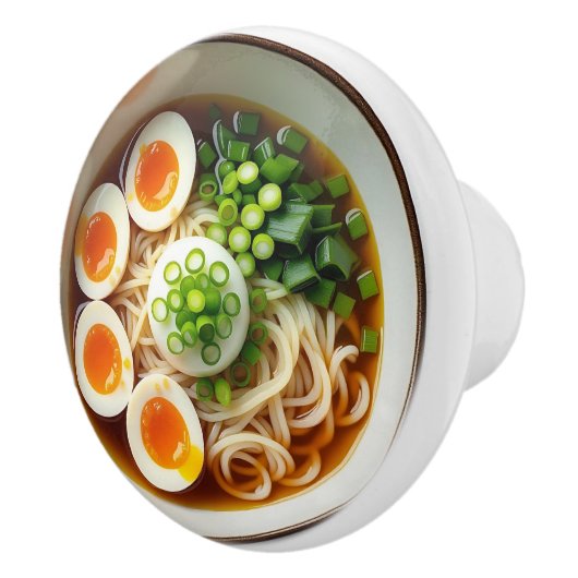 Ramen Noodles Soup with Eggs セラミックノブ (右)