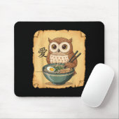 Ramen Owl Noodle Kawaii Lover Japanese Funny Graph マウスパッド (マウス)