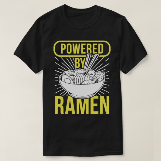 Ramen Powered By Ramen Noodles Pullover Tシャツ (デザイン正面)