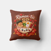 Ramen-tic – Cute Kawaii Ramen Bowl クッション (裏面)