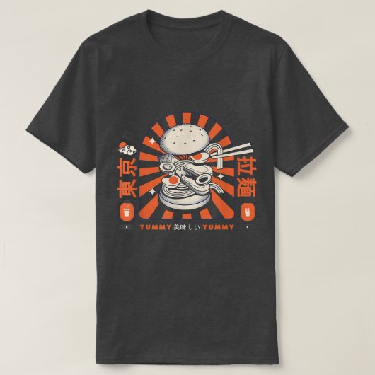 Ramen's Burger Japan Art Anime Ramen Japon Pop Sty Tシャツ (デザイン正面)