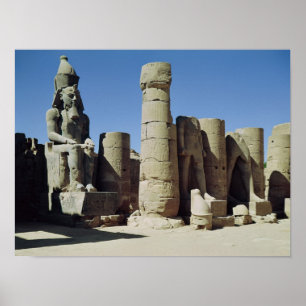 Ramesses IIのつけられていた彫像 ポスター