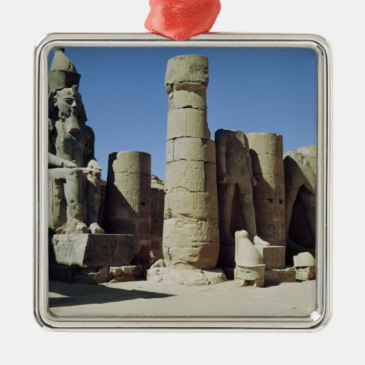 Ramesses IIのつけられていた彫像 メタルオーナメント (正面)