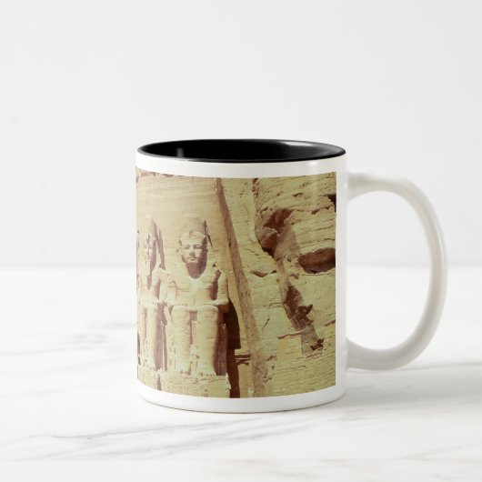 Ramesses IIの寺院の正面 ツートーンマグカップ (右)