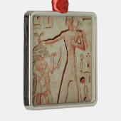 Ramesses IIの強打の敵を描写するレリーフ、浮き彫り メタルオーナメント (右)