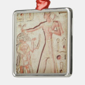 Ramesses IIの強打の敵を描写するレリーフ、浮き彫り メタルオーナメント (左)
