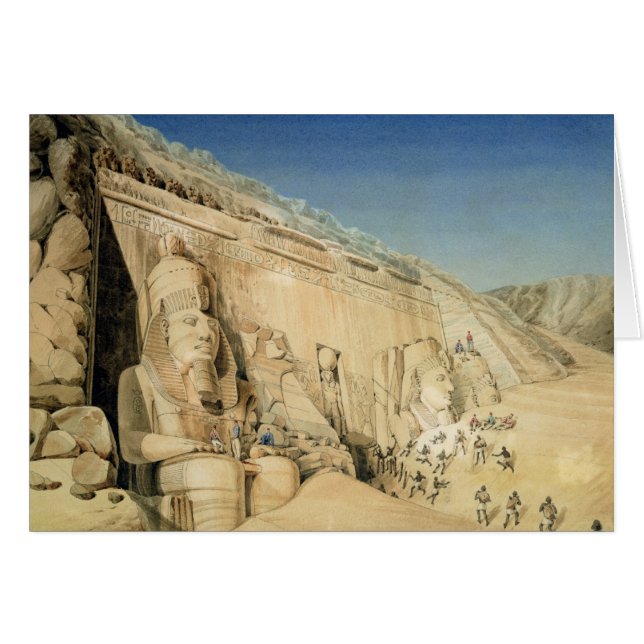 Ramesses IIの素晴らしい寺院の掘削、 (正面横)