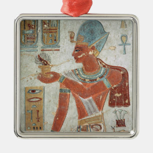 Ramesses II: 戦争のために服を着せられる メタルオーナメント