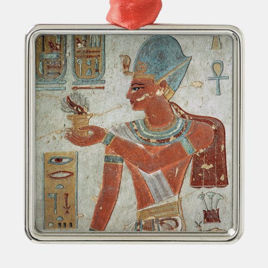 Ramesses II: 戦争のために服を着せられる メタルオーナメント (正面)