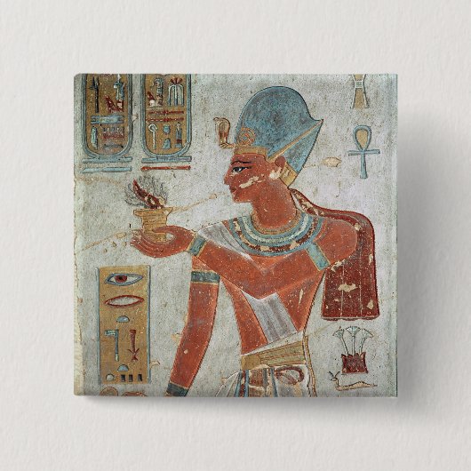 Ramesses II: 戦争のために服を着せられる 缶バッジ (正面)