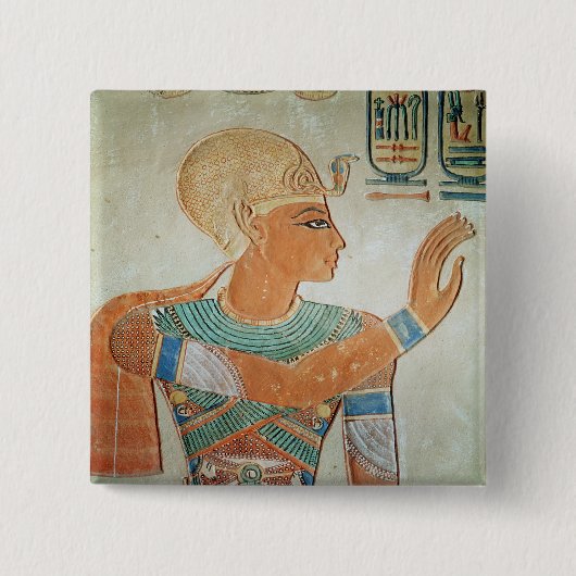 Ramesses IIIのポートレートからの 缶バッジ (正面)