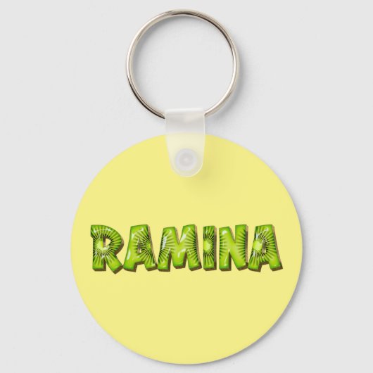 Ramina Name Kiwi Design Schlüsselanhänger キーホルダー (正面)