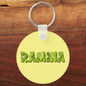 Ramina Name Kiwi Design Schlüsselanhänger キーホルダー (正面)