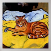 “Raminou on a Yellow Blanket’ by Suzanne Valadon ポスター (正面)