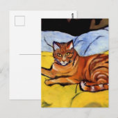 “Raminou on a Yellow Blanket’ by Suzanne Valadon ポストカード (正面/裏面)
