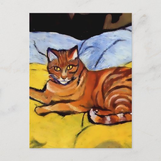 “Raminou on a Yellow Blanket’ by Suzanne Valadon ポストカード (正面)
